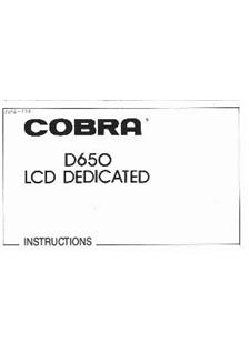 Cobra 650 D LCD manual. Camera Instructions.